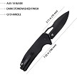 KUB316A Kubey RDF Button Lock Pocket Knife Black 