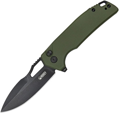 Kubey RDF Button Lock Pocket Knife OD Green - KUB316B 