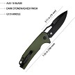 KUB316B Kubey RDF Button Lock Pocket Knife OD Green 