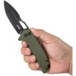 KUB316B Kubey RDF Button Lock Pocket Knife OD Green 