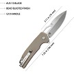 KUB316D Kubey RDF Button Lock Pocket Knife Tan 