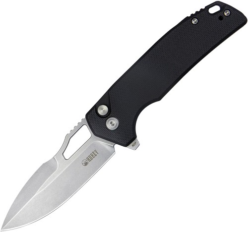 Kubey RDF Button Lock Pocket Knife Black - KUB316E 