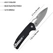 KUB316E Kubey RDF Button Lock Pocket Knife Black 