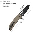 KUB316F Kubey RDF Button Lock Pocket Knife Tan 