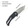 KUB318A Kubey Bravo 1 Linerlock Pocket Knife Black 