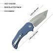 KUB318E Kubey Bravo 1 Linerlock Pocket Knife Blue 
