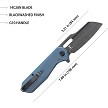 Kubey Atlas Linerlock Pocket Knife Blue Black - KUB328K 