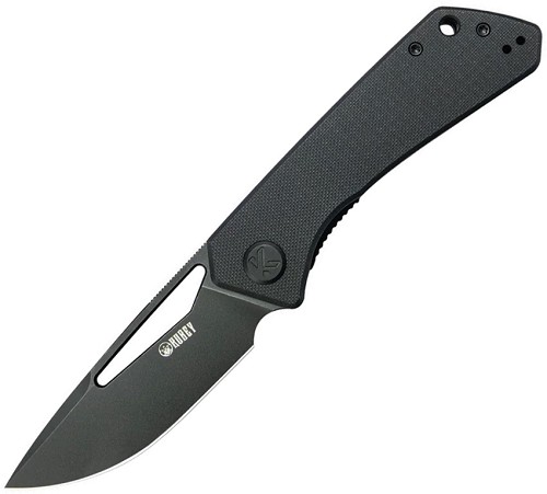 Kubey Thalia Front Flipper Linerlock Pocket Knife Black G10 - KUB331S 