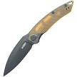 Kubey Leaf Linerlock Pocket Knife Black Ultem - KUB333H 