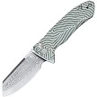 Kubey Creon Button Lock Pocket Knife White/Green - KUB336A 