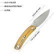 KUB344M Kubey Momentum Linerlock Pocket Knife Ultem 