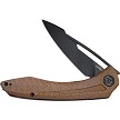 KUB345E Kubey Merced Linerlock Pocket Knife Tan Black 