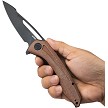 KUB345E Kubey Merced Linerlock Pocket Knife Tan Black 
