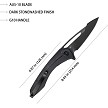 KUB345F Kubey Merced Linerlock Pocket Knife Blackout 