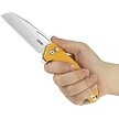 Kubey 10-8 Button Lock Pocket Knife Yellow - KUB363C 