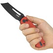Kubey Dheo EDC Button Lock Pocket Knife Red - KUB378C 