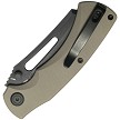 Kubey Dheo EDC Button Lock Pocket Knife Tan - KUB378D 
