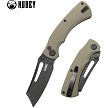 Kubey Dheo EDC Button Lock Pocket Knife Tan - KUB378D 