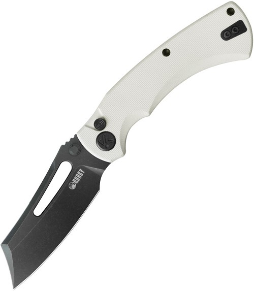 Kubey Dheo EDC Button Lock Pocket Knife White - KUB378E 