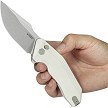 Kubey Basilisk Button Lock Pocket Knife Ivory - KUB391D2 