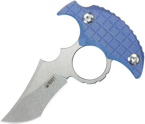 Kubey Stheno Push Dagger Blue Micarta - KUB404D 