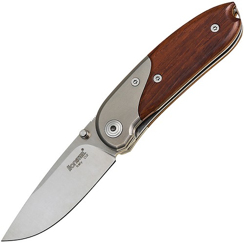 LionSTEEL Mini Linerlock Pocket Knife Santos Wood - LST8200ST 