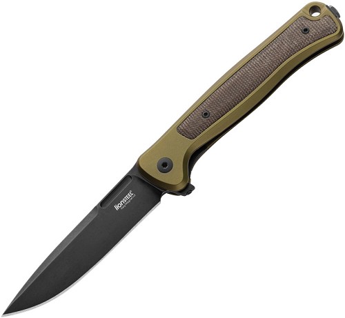 LionSTEEL Skinny Framelock Pocket Knife Green Aluminum - LSTSK01AGB 