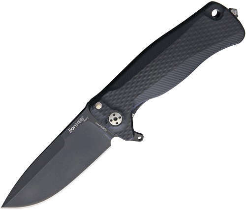 Lion Steel Knives SR22 Framelock Pocket Knife Black - LSTSR22ABB 