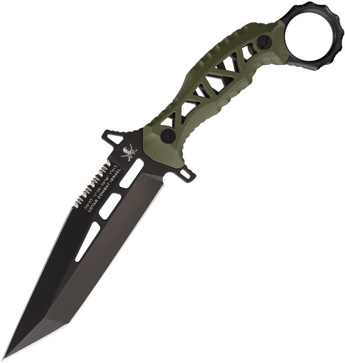 LOTAR Combat KHAOS REVENGER Fixed Blade Knife OD Green - LTRKA102OD 