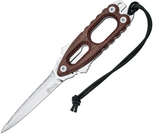 Mac Coltellerie Diving Knife Red Burlap - MACGNR11RB 