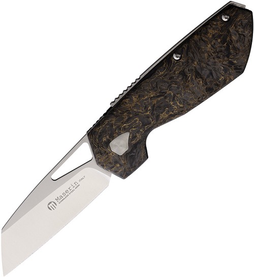Maserin 371 W-Lock Pocket Knife Gold Fat Carbon Fiber - MAS371G 