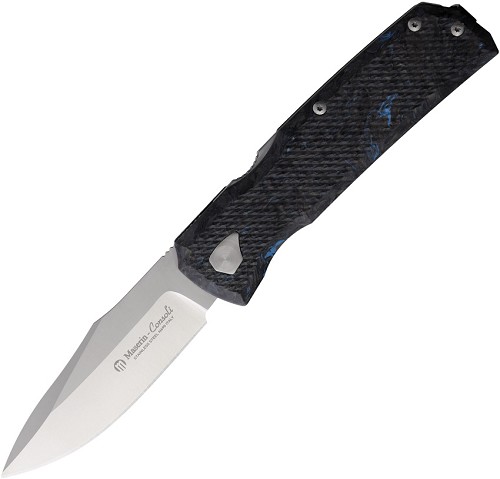 Maserin Power Lockblade Pocket Knife Blue Fat Carbon Fiber - MAS502B 