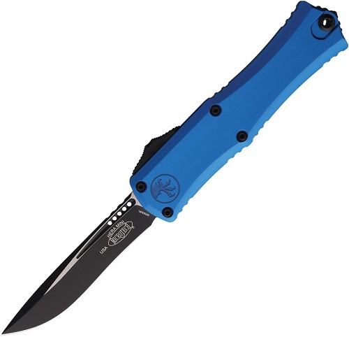 Microtech Automatic Pocket Knife Hera II Miniature OTF Recurve - MCT1705M1BL 