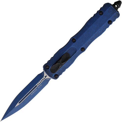 Microtech Automatic Pocket Knife Dirac OTF Weathered Blue - MCT2251WBL 