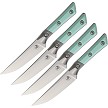 Microtech 4.5 Inch Steak Knife Set Stonewash Caribbean Blue - MCT3600B10SETCA 