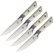 Microtech 4.5 Inch Steak Knife Set Stonewash Ivory G10 - MCT3600B10SETIV 