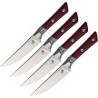 Microtech 4.5 Inch Steak Knife Set Stonewash Merlot G10 - MCT3600B10SETMR 