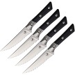 Microtech 4.5 Inch Steak Knife Set Stonewash Black G10 - MCT3600B12SETBK 
