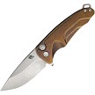 Medford Smooth Criminal Button Lock Pocket Knife Titanium S35VN Bronze - MDT39STQ36A1 