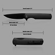 Miguron Perism Linerlock Pocket Knife Black - MGR811BK 