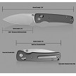 Miguron Vakor Crossbar Lock Pocket Knife Gray - MGR817ADG 