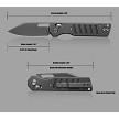 Miguron Gatov Crossbar Lock Pocket Knife Gray - MGR822ADG 