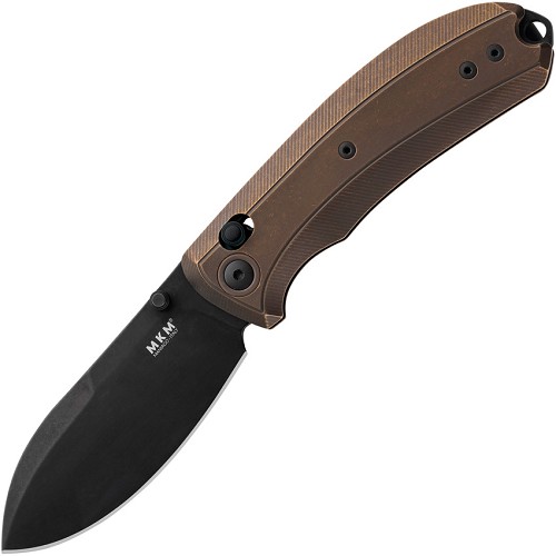MKM-Maniago Knife Makers Bolero Crossbar Lock Pocket Knife Bronze Titanium - MKMBLTBRD 