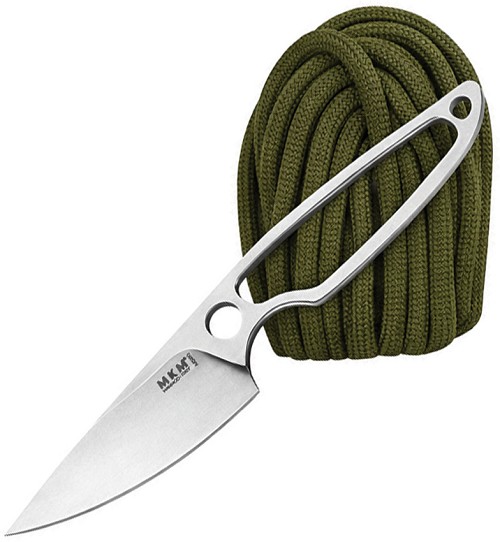 MKM-Maniago Knife Makers Makro I Fixed Blade Knife Green Paracord - MKMMA01PAGR 