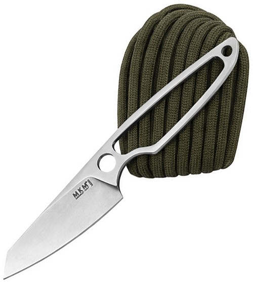 MKM-Maniago Knife Makers Makro 2 Fixed Blade Knife Green Paracord - MKMMA02PAGR 
