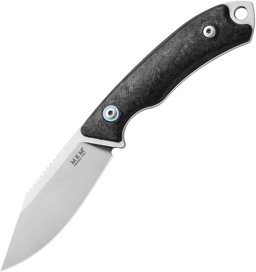 MKM-Maniago Knife Makers Pocket Tango 4 Fixed Blade Knife Carbon Fiber - MKMPT4CF 