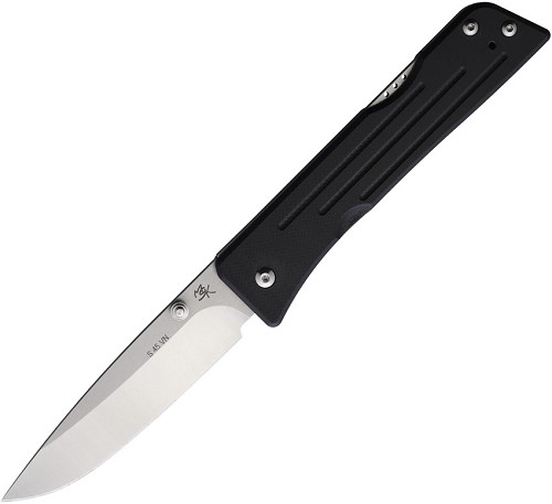 Main Street Route 66 Lockback Pocket Knife Black Drop Point - MMS001 