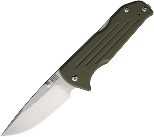 Main Street Bourbon Lockback Pocket Knife OD Green Drop Point - MMS021 