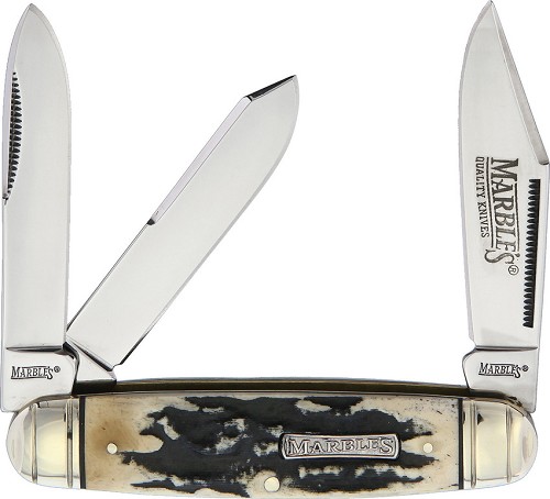 Marbles Black Stag Cattleman Whittler Pocket Knife - MR473 