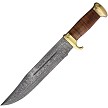 Marbles Damascus Bowie Knife Stacked Leather - MR586 